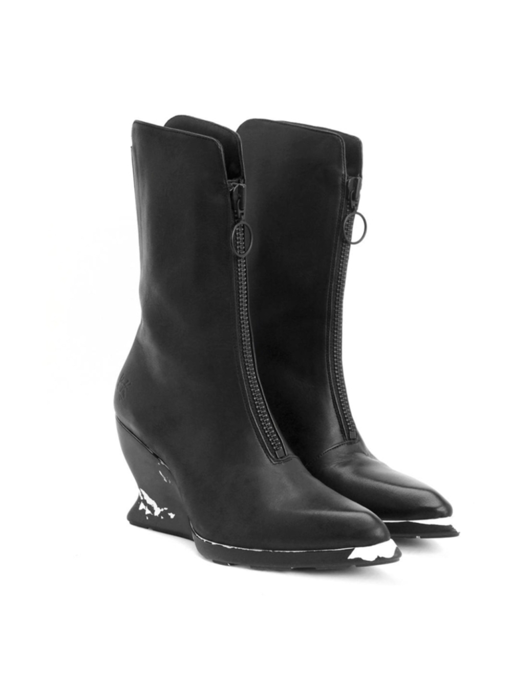 John Fluevog Heebie Jeebies Wedged mid-calf boot size 9 in VGUC